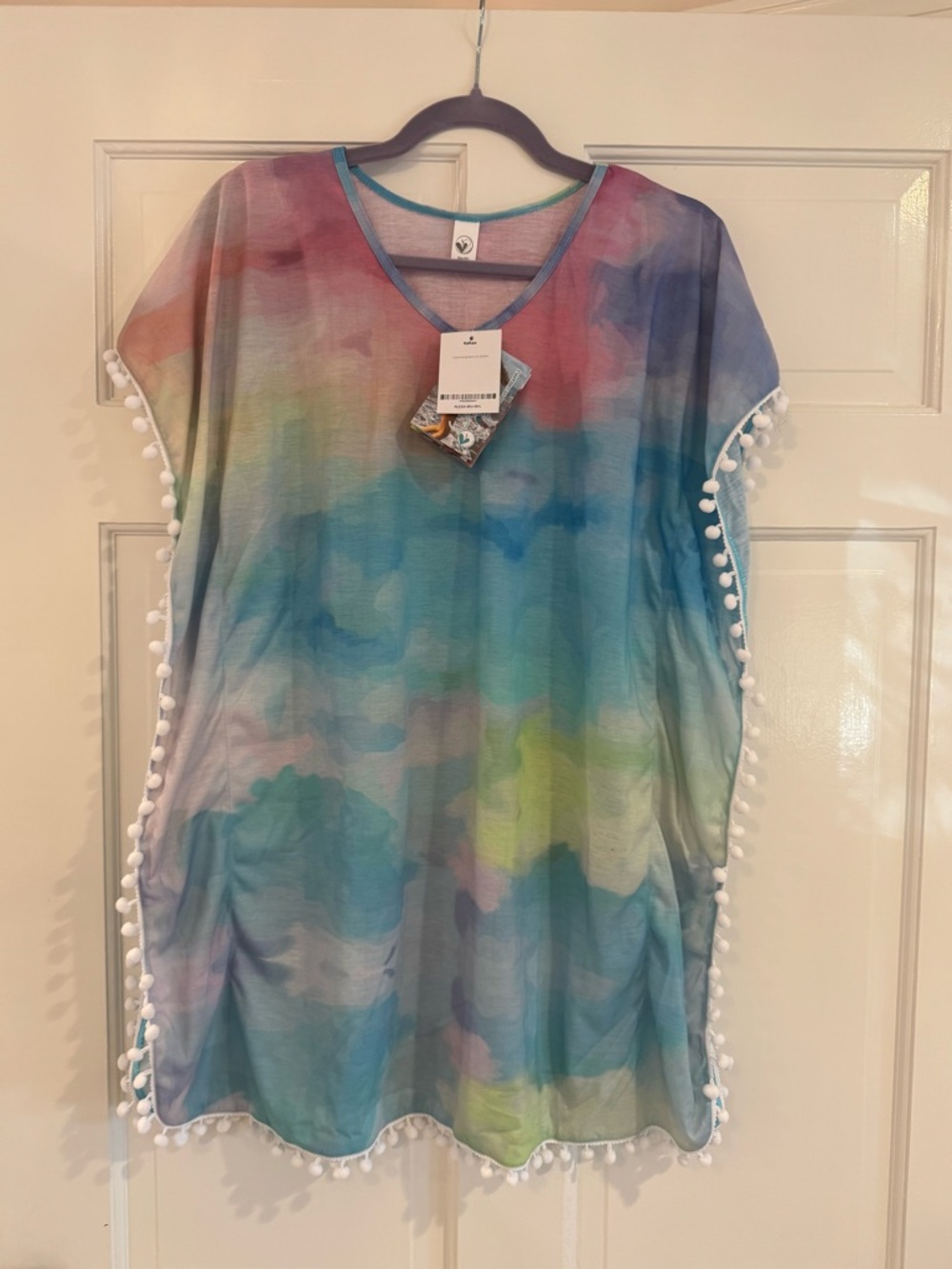 NWT Limeapple Girls Watercolor Kaftan/Coverup